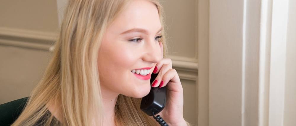 Girl on telephone